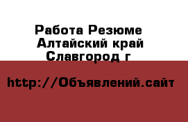 Работа Резюме. Алтайский край,Славгород г.